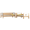 Cama litera de madera maciza Corazones 180x80 cm