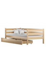 Cama infantil de madera de pino macizo Carlota 160x80 cm