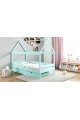 Cama de madera de pino macizo Casita 180x80 cm