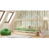 Cama infantil de madera de pino macizo Casita 160x80 cm