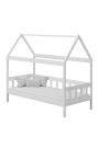 Cama infantil de madera de pino macizo Casita 160x80 cm