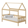 Cama infantil de madera de pino macizo Casita 160x80 cm