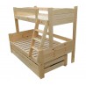 Cama litera con cama nido Ignacio 200x120/90 cm