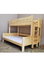 Cama litera de madera maciza Basilio