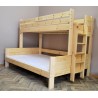 Cama litera de madera maciza Basilio