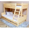 Cama litera de madera maciza Luis