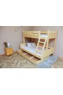Cama litera de madera maciza Luis