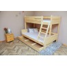 Cama litera de madera maciza Luis