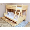 Cama litera de madera maciza Luis