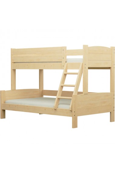 Cama litera de madera maciza Luis