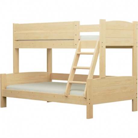 Cama litera de madera maciza Luis