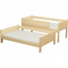 Cama litera de madera maciza Luis