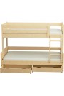 Cama litera de madera maciza Luis