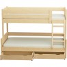 Cama litera de madera maciza Luis
