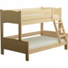 Cama litera de madera maciza Luis