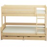 Cama litera de madera maciza Luis