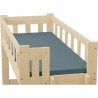Cama litera de madera maciza Fabio con colchones 200x90 y 200x120 cm