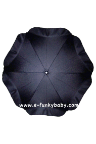 Parasol sombrilla para carrito negro
