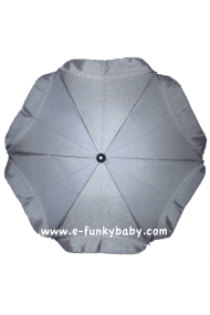 Parasol sombrilla para carrito gris