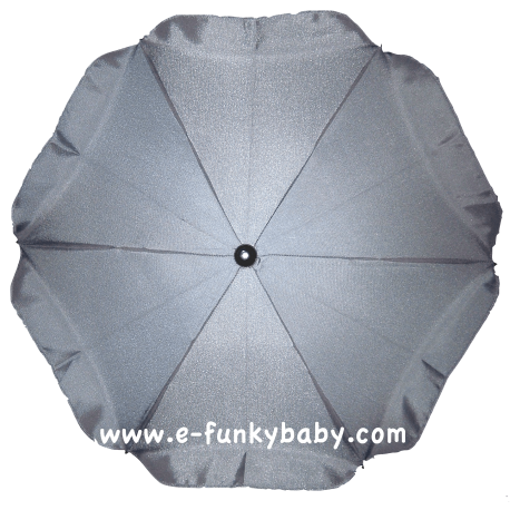 Parasol sombrilla para carrito gris