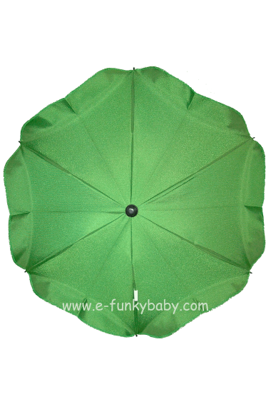 Parasol sombrilla para carrito verde