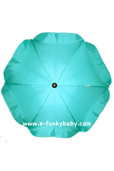 Parasol sombrilla para carrito turquesa