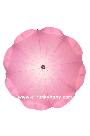 Parasol sombrilla para carrito rosa