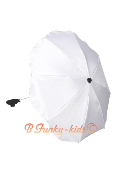 Parasol sombrilla para carrito blanca