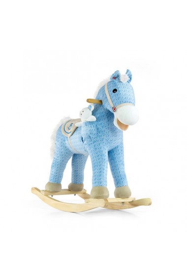 Caballo balancín Pony azul