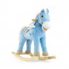 Caballo balancín Pony azul