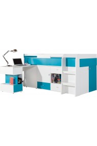 Cama alta con escritorio Mobby 200x90 cm