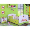 Cama infantil Happy Verde Colección con cajón y colchón 140x70 cm