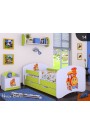 Cama infantil Happy Verde Colección con cajón y colchón 140x70 cm