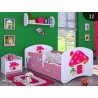 Cama infantil Happy Rosado Colección con cajón y colchón 140x70 cm