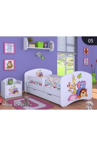 Cama infantil Happy Colección para niños chicos con cajón y colchón